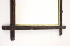 Black Forest Rustic Wall Mirror Bass Wood Austria circa 1880 - 3370212