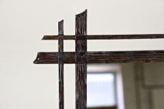 Black Forest Rustic Wall Mirror Doubleframe Handcarved Austria circa 1870 - 3599626