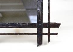 Black Forest Rustic Wall Mirror Doubleframe Handcarved Austria circa 1870 - 3599629