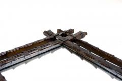 Black Forest Rustic Wall Mirror Doubleframe Handcarved Austria circa 1870 - 3599636