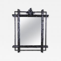 Black Forest Rustic Wall Mirror Hand Carved Austria circa 1880 - 3487764