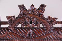 Black Forest Rustic Wall Mirror Hand Carved Germany circa 1880 - 3524968
