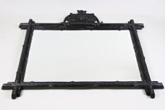 Black Forest Rustic Wall Mirror With Carved Oak Leaves Austria circa 1870 - 3595170