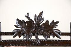 Black Forest Rustic Wall Mirror with Center Top Carving Austria circa 1890 - 3370195