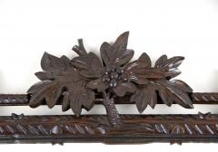 Black Forest Rustic Wall Mirror with Center Top Carving Austria circa 1890 - 3370202