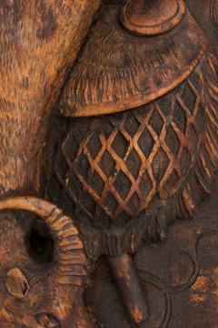 Black Forest Style Carved Wooden Game Motif Wall Plaque - 4667461