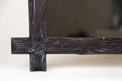 Black Forest Wall Mirror Rustic Style Hand Carved Austria circa 1880 - 3625595
