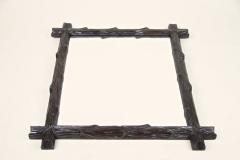 Black Forest Wall Mirror Rustic Style Hand Carved Austria circa 1880 - 3625596