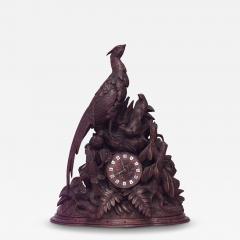 Black Forest Walnut Bird Mantel Clock - 4332462