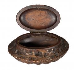 Black Forrest Carved Walnut Box With Dog - 4292603