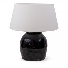 Black Glazed Terracotta Table Lamps - 1590522