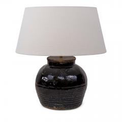 Black Glazed Terracotta Table Lamps - 1590524