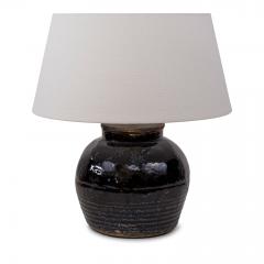 Black Glazed Terracotta Table Lamps - 1590526
