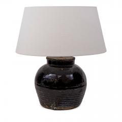 Black Glazed Terracotta Table Lamps - 1590527