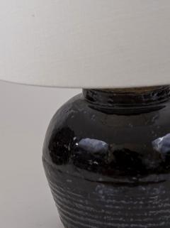Black Glazed Terracotta Table Lamps - 1590528