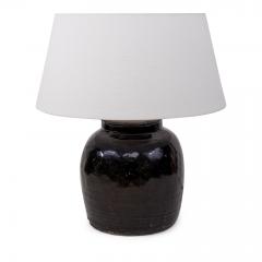 Black Glazed Terracotta Table Lamps - 1590530