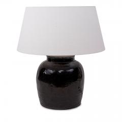 Black Glazed Terracotta Table Lamps - 1590531