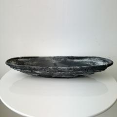 Black Grey and White Patterned and Textured Oblong Bowl by Aram C - 4570719
