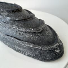 Black Grey and White Patterned and Textured Oblong Bowl by Aram C - 4570721