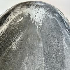 Black Grey and White Patterned and Textured Oblong Bowl by Aram C - 4570724