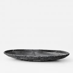 Black Grey and White Patterned and Textured Oblong Bowl by Aram C - 4576403