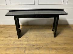 Black Half Moon Shaped Writing Desk - 3202627