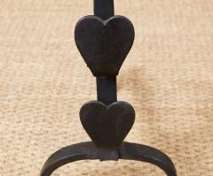 Black Heart Andirons - 4356652