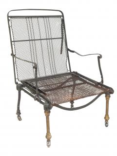 Black Iron Folding Chaise - 507072