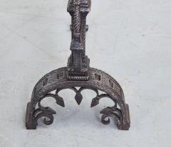 Black Iron and Brass Andirons - 3460280