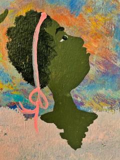 Black Joe Jackson Black Joe Jackson Bala Dansr Outsider Folk Art Painting on Plywood Signed - 4715629