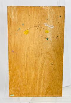 Black Joe Jackson Black Joe Jackson Bala Dansr Outsider Folk Art Painting on Plywood Signed - 4715636