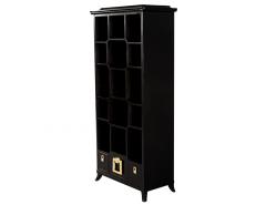 Black Lacquer Bookcase Display Cabinet - 3620927