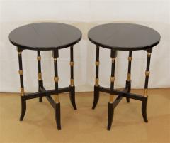 Black Lacquer Regency Style Folding Occasional Tables from the Fontainebleau - 429529