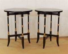 Black Lacquer Regency Style Folding Occasional Tables from the Fontainebleau - 429531