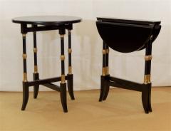 Black Lacquer Regency Style Folding Occasional Tables from the Fontainebleau - 429532