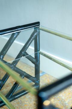 Black Lacquered Bamboo Bedside Tables 1970s - 4396579