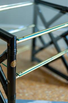 Black Lacquered Bamboo Bedside Tables 1970s - 4396582