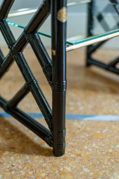 Black Lacquered Bamboo Bedside Tables 1970s - 4396588