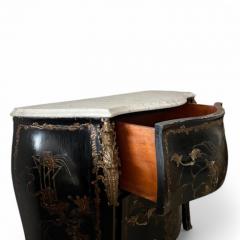 Black Lacquered Chest of Drawers Louis XV Style - 4224657