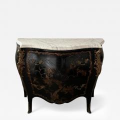 Black Lacquered Chest of Drawers Louis XV Style - 4226936