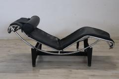 Black Leather LC4 Chaise Lounge Chair attributed to Le Corbusier for Cassina - 3542705