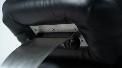 Black Leather Lounge chair and Ottoman Model Alta by Oscar Niemeyer - 4625421