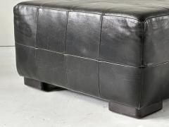 Black Leather Patchwork Ottoman 1980 - 4317963