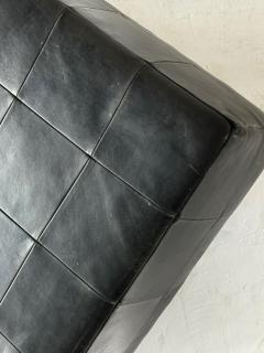 Black Leather Patchwork Ottoman 1980 - 4317965