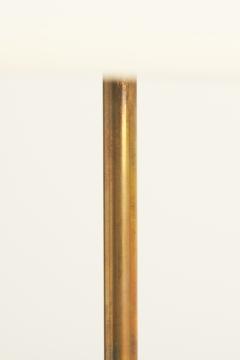 Black Leather and Brass Floor Lamp - 3150338