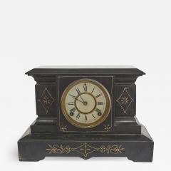 Black Marble Gilt Ansonian Mantel Desk Clock - 2109300