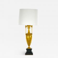 Black Marble Gilt Bronze Single Library Table Lamp By Barbedienne Foundry - 3123994