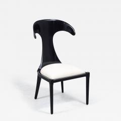 Black Mid Century Lacquered Chair - 3286917