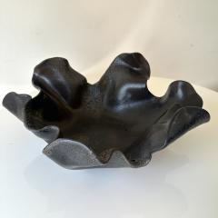 Black Multi glaze Freeform Decorative Bowl by Aram C  - 4576426
