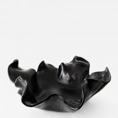 Black Multi glaze Freeform Decorative Bowl by Aram C  - 4576467